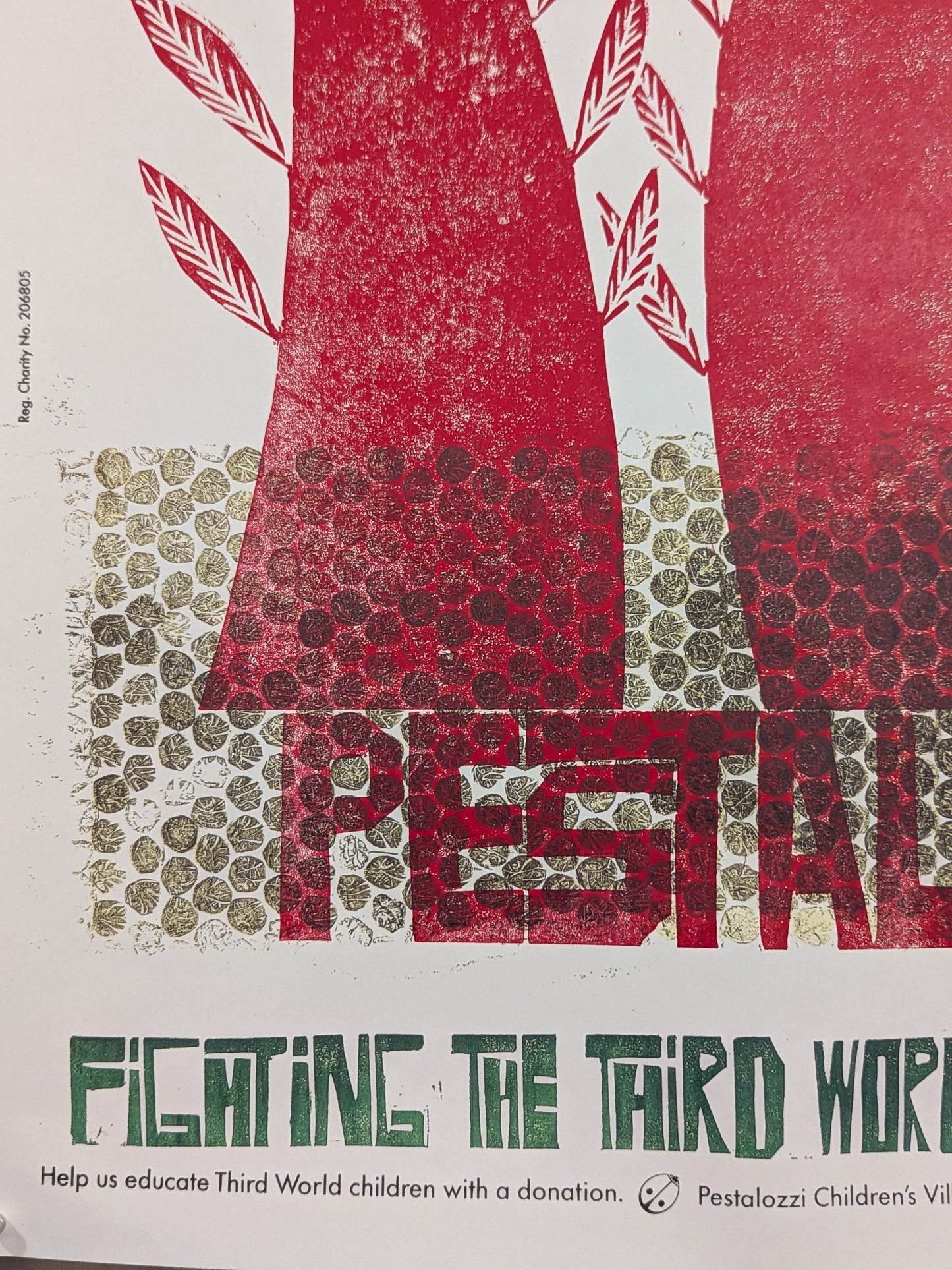 “We Don’t Just Feed Them, We Arm Them” – Pestalozzi Educational Poster (1994 Toppan Reproduction)