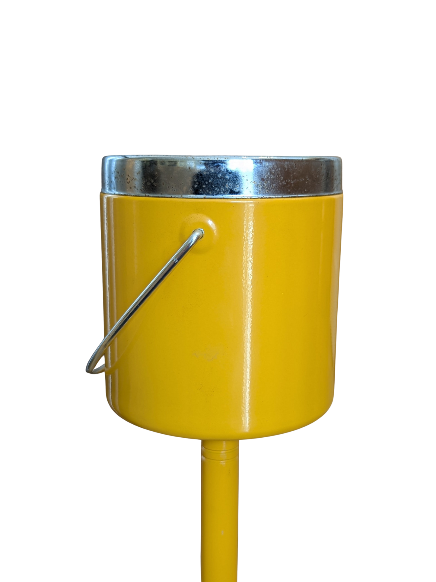 Mid Century Japanese Yellow Metal Standing Ashtray