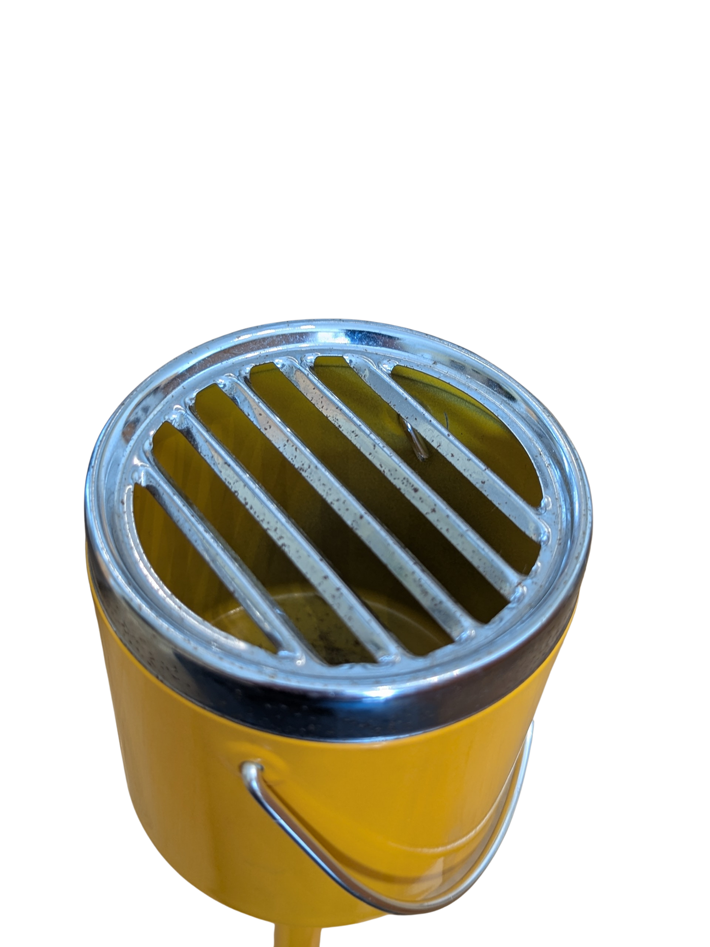 Mid Century Japanese Yellow Metal Standing Ashtray