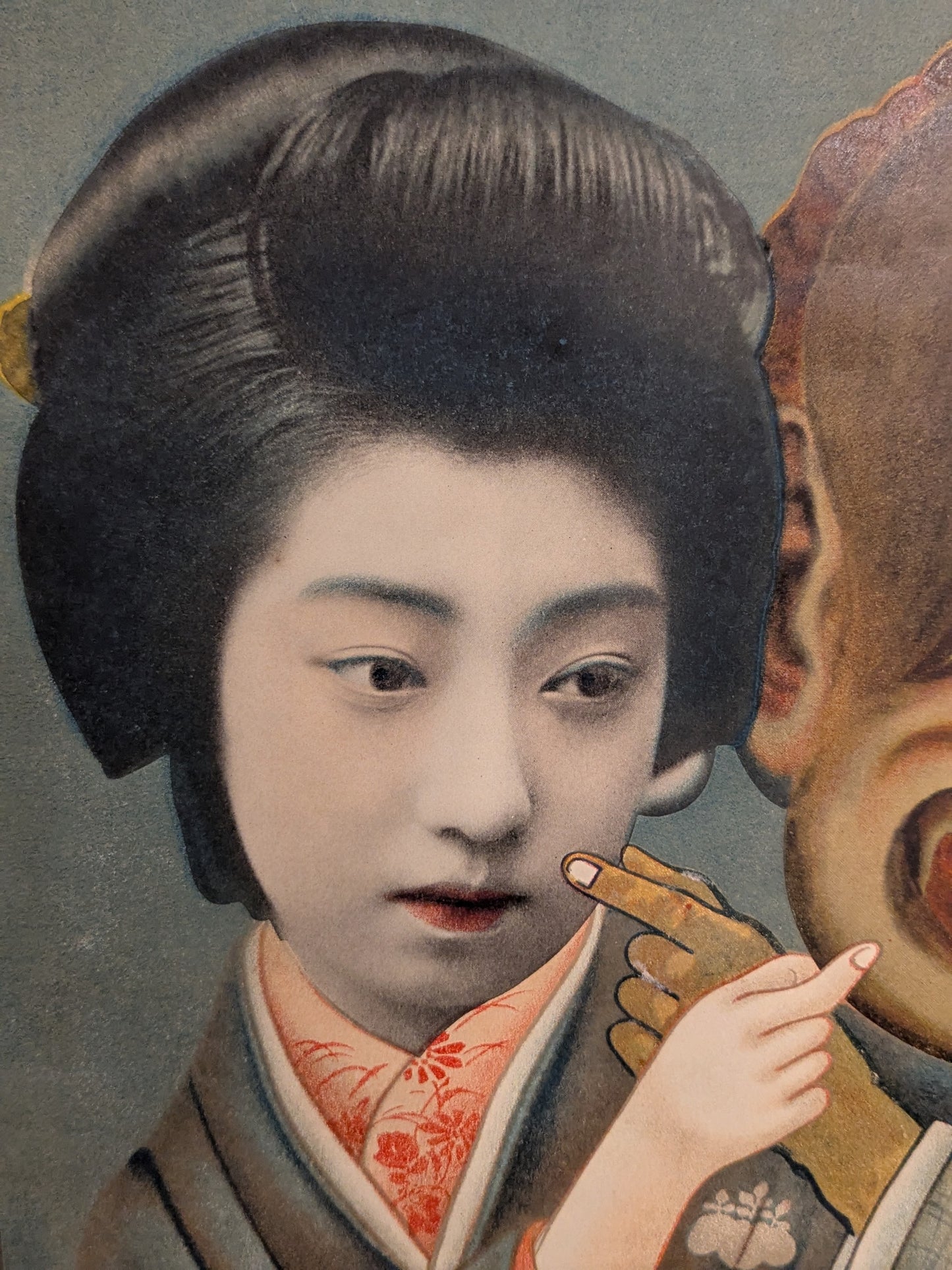 Japanese “Face Whitening Powder” Advertising Poster — Pre-War Era (c. 1930s)