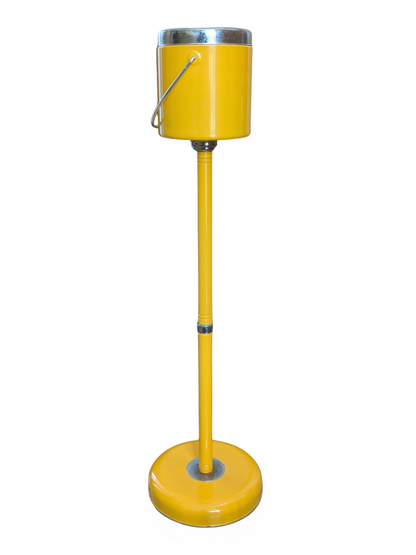 Mid Century Japanese Yellow Metal Standing Ashtray